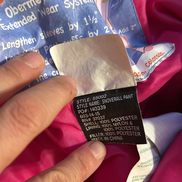 Pink Obermeyer Snow Pants/snow bib sz 8 girl great used conditionn - Picture 4 of 6